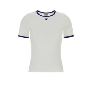 Courreges Women White Cotton T-Shirt